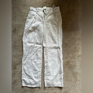 Abercrombie & Fitch Women’s White Linen Pants